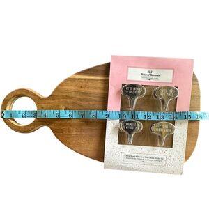 Cheese board with name placers